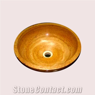 Stone Marble Sink, Golden Yellow Marble Sinks & Basins