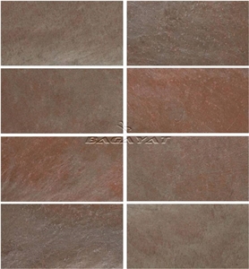 Copper Slate Flexible Stone Veneer Sheets, Red Indian Slate Cultured Stone