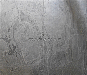 Kund Black Stone Veneer Sheets, Arkobalento Gris Flexible Stone Veneer, Black Slate