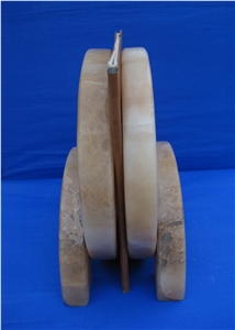 Natural Alabaster Stone Gorgeous Bookends & Book Holders