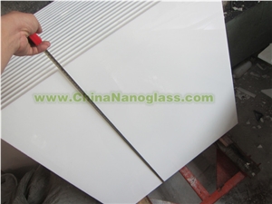 Factory 80x80cm Super White Nano Crystallized Glass Tile