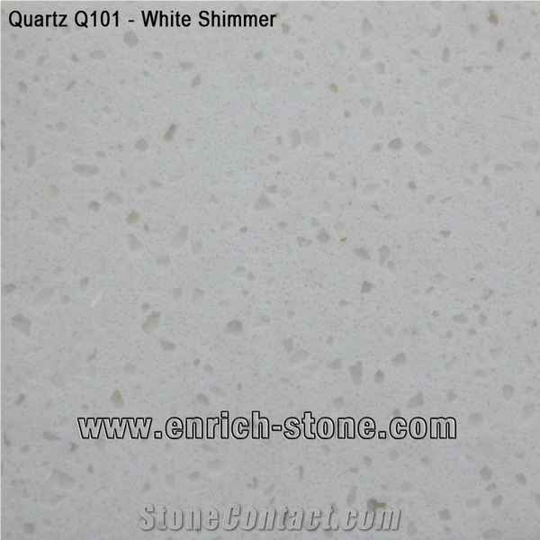 China White Man-Made Quartz Stone Bathroom Vanity Tops, White Shimmer Quartz Stone Vanity Tops
