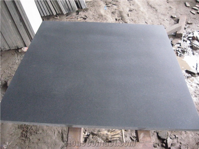 New G684 Black Basalt Nordland Basalt Honed Flooring Tiles, China Black Basalt