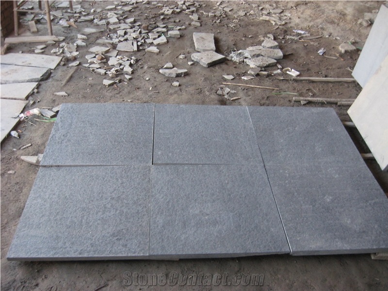 New G684 Chinese Black Basalt,Nordland Basalt,Flamed Tiles for Flooring