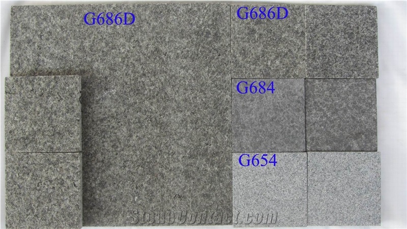 New Natural Stone Flamed G686d Black Granite Flooring Tiles & Slabs