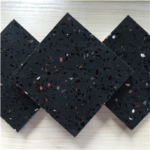 Black Zircon Series Of China Artificial Quartz Stone Tiles & Slabs for Prefab Countertops Your First Kitchen Countertop Options Nonporous Very Hard Surface More Durable Than Granite