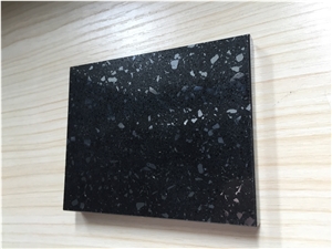 Black Zircon Series Quartz Stone with Bright Surface for Prefab Countertops Your First Kitchen Countertop Options Nonporous More Durable Than Granite Countertops Slab Size 3200*1600 or 3000*1400
