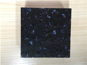 Bst F0083 China Black Quartz Stone Slabs & Tiles Golden Series in Standard Size 3000*1400mm and 3200*1600mm with Thickness 12/15/20/25/30mm More Durable Than Granite