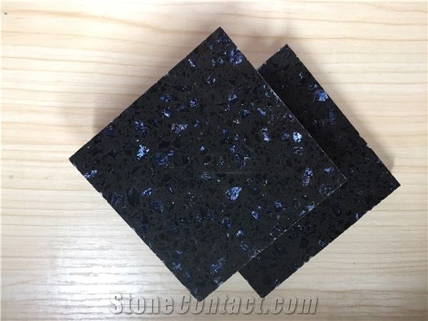 Bst F0083 China Black Quartz Stone Tiles & Slabs Golden Series More Durable Than Granite Directly from China Manufacturer at Cheap Pricing for Surfaces and Countertop,Non-Porous and Easy to Clean and 