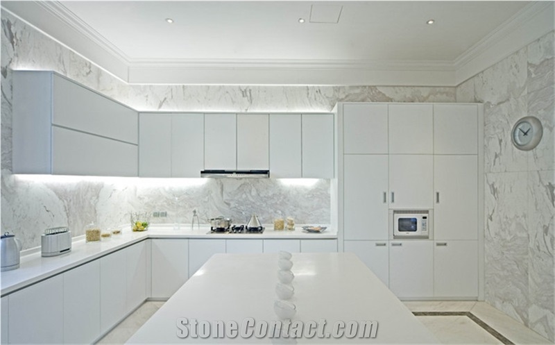 Bst Pure White Quartz Stone Countertops for Kitchen Use with Customized Edges Directly from China Manufacturer at Good Price Thickness 12/15/20/25/30mm