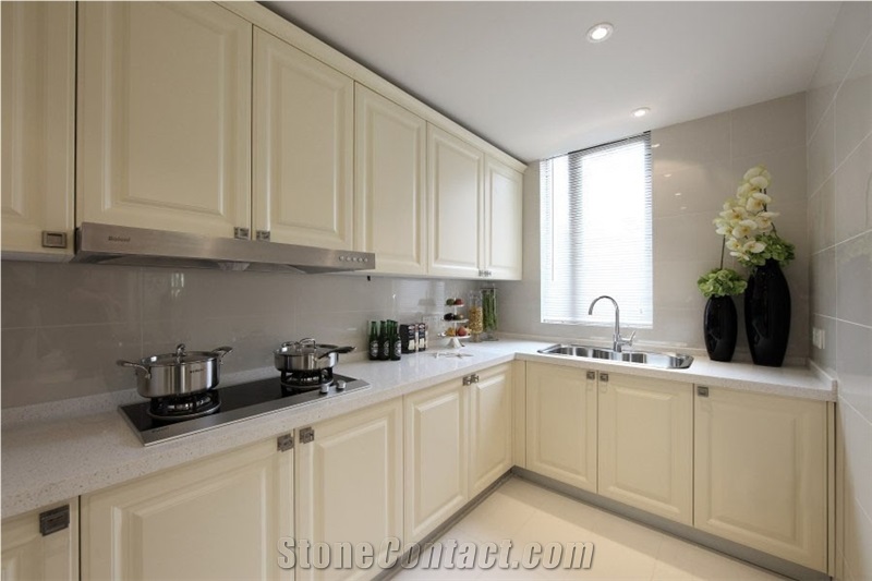 Bst Pure White Quartz Stone Prefabricated Kitchen Countertop Solid Surface More Durable Than Granite Directly from China Manufacturer at Good Price