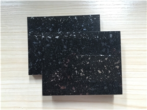 China Black Engineered Corian Stone with Zircon Series,Resistant to Stains,Heat and Scratches for Multifamily/Hospitality Projects,Combines Performance and Design for Flooring&Walling&Countertop
