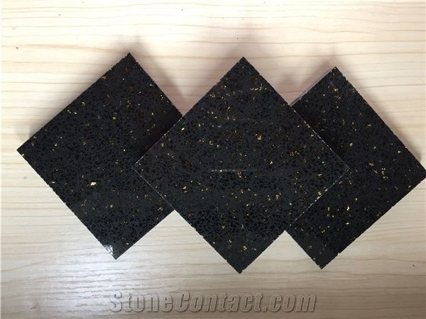 China Black Engineered Quartz Stone Tiles & Slabs Directly from China Manufacturer at Cheap Pricing,Cradle-To-Cradle,Nsf and Greenguard Certified Product,Slab Size 3200*1600 or 3000*1400 for Pre-Fabri