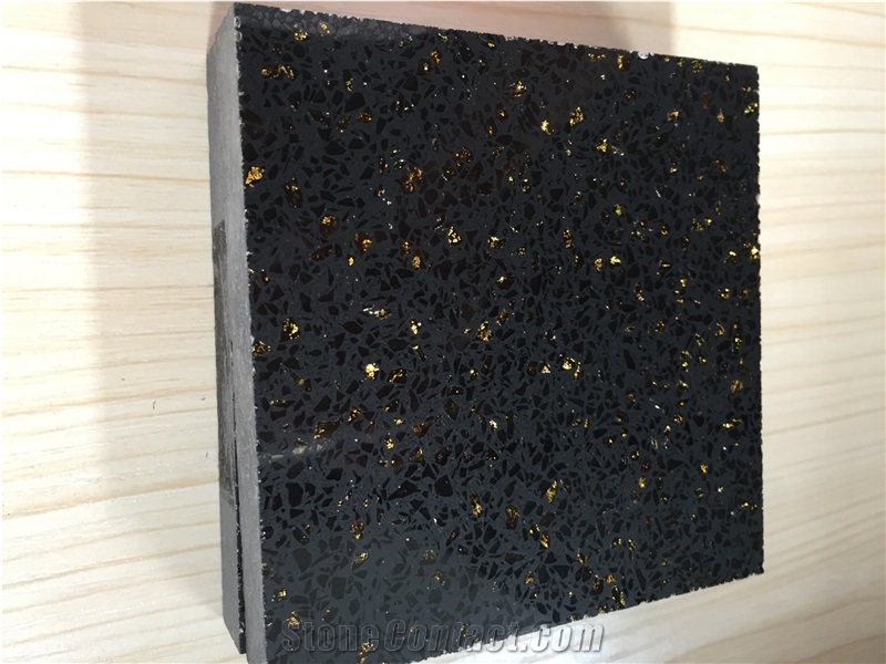 China Black Engineered Quartz Stone Tiles & Slabs for Kitchen and Bathroom Use Directly from China Manufacturer at Cheap Prices with Iso/Nsf Certificate Environmentally-Friendly