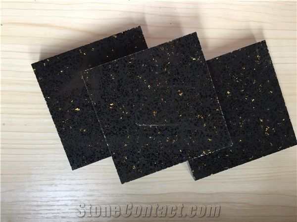 China Black Man-Made Quartz Stone Tiles & Slabs for Multifamily/Hospitality Projects,Combines Performance and Design,Environmentally-Friendly,Slab Size 3200*1600 or 3000*1400 with Thickness 12/15/20/2