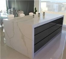 China White Artificial Quartz Stone Slab & Tiles, Higher Standard Quality Calacatta Gold Solid Surface and Countertop with Bright Surface Non-Porous with Competitive Price and Quality More Durable Tha