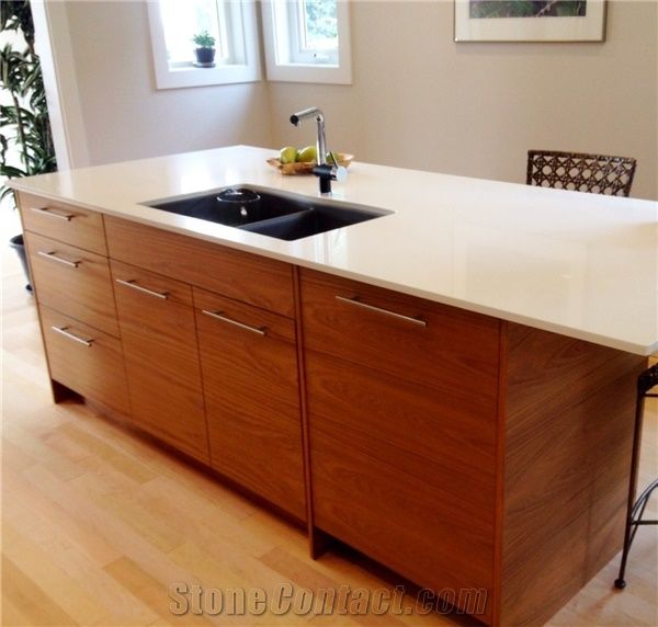 Chinese White Quartz Surfaces Countertops Supplier With