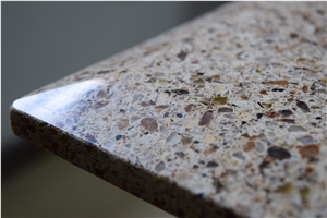 Customized Quartz Stone Vanity Tops Bath Tops for Hotel Use in 2cm and 3cm with Polished Surfaces and Eased Edges