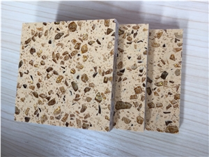 Golden Series Cut to Size&Prefab Quartz– Great Choices in Kitchen Counter Top Normally Produced Slab Size 118*55 and 126*63,Top Quality and Service,More Durable Than Granite