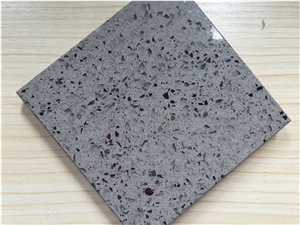 Grey Zircon Series Artificial Quartz Stone Slab&Tile Solid Color Directly from China Manufacturer at Cheap Pricing More Durable Than Granite Thickness 2cm or 3cm