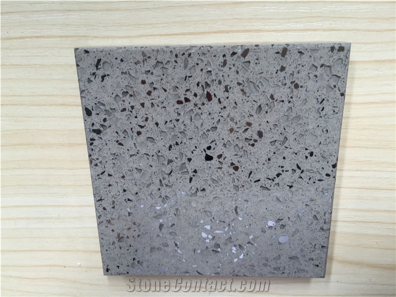 Grey Zircon Series Cut to Size Quartz for Multifamily/Hospitality Projects Mainly for Bathroom Vanity Top Kitchen Countertop Standard Slab Sizes 3000*1400mm and 3200*1600mm