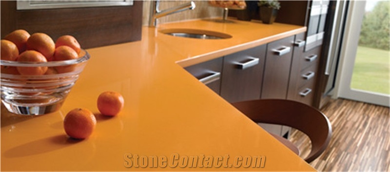 Safe and Stylish Performance Of Solid Color Engineed Quartz Stone Kitchen Countertop Directly from China Manufacturer at Cheap Pricing More Durable Than Granite with Thickness 12/15/20/25/30mm