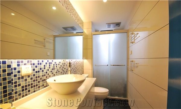 Supply Beige Quartz Stone Countertop With Brightt Solid Surface