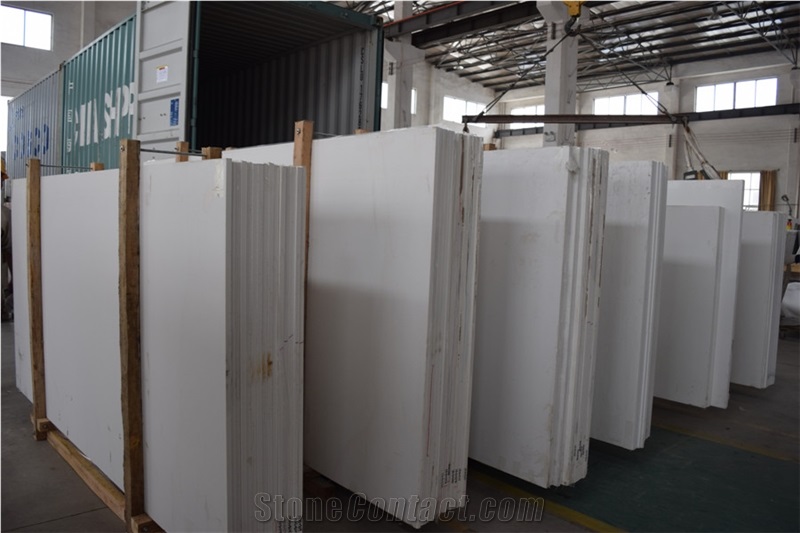 Wholesale China Elegant White Quartz Stone Countertop with Bright Solid Surface Directly from China Manufacturer at Good Pricing