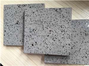 Wholesale China Grey Zircon Series Quartz Stone Slab with Iso/Nsf Certificate,Normally Produced Size 118*55 and 126*63,For Vanity Surround,Kitchen Countertop More Durable Than Granite