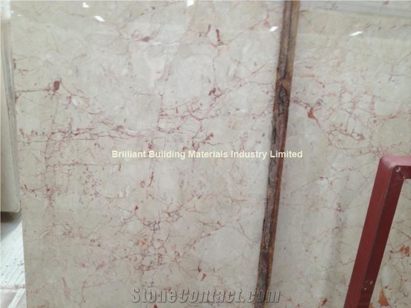 Turkey Red Lines Marble Slab, Natural Pink Marble Slab