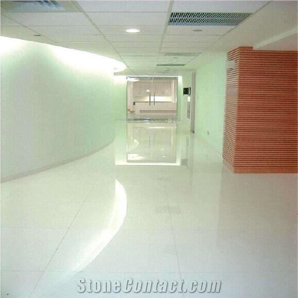 China Factory Artificial White Building Material Super Nano Crystallized Glass Floor Tile and Wall Tile