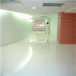 China Factory Artificial White Building Material Super Nano Crystallized Glass Floor Tile and Wall Tile