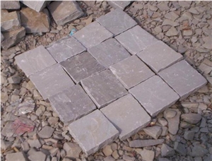 Kandla Grey Sandstone Cubes, Kandla Gray Cobbles Stone,Delhi Grey Sandstone Cubestone, Cobbles