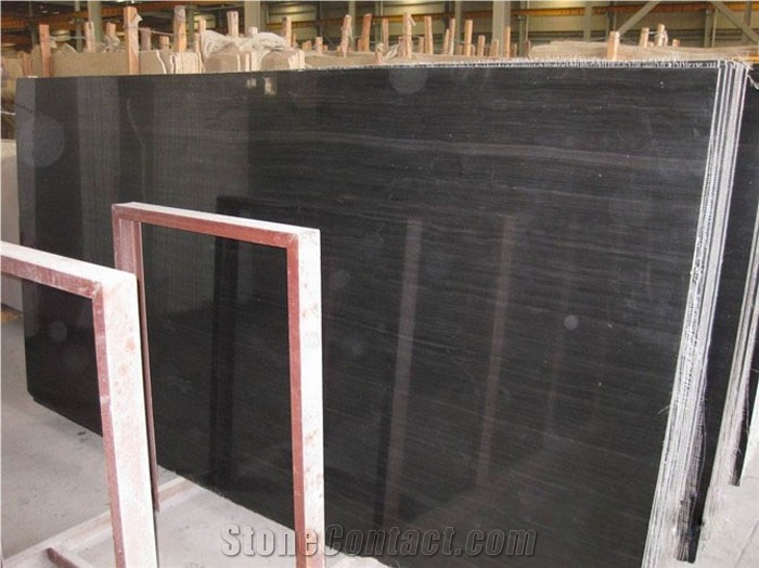 Black Sandal Wood Polished Marble Slabs & Tiles, China Black Marble