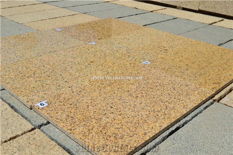 Vietnam Dark Yellow Granite Tiles & Slabs