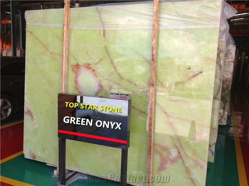 Backlit Light Green Onyx for Bar Tops Slabs & Tiles, Pakistan Green Onyx