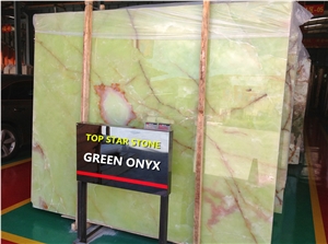 China Wholesaler Light Green Onyx Jade Natural Stone