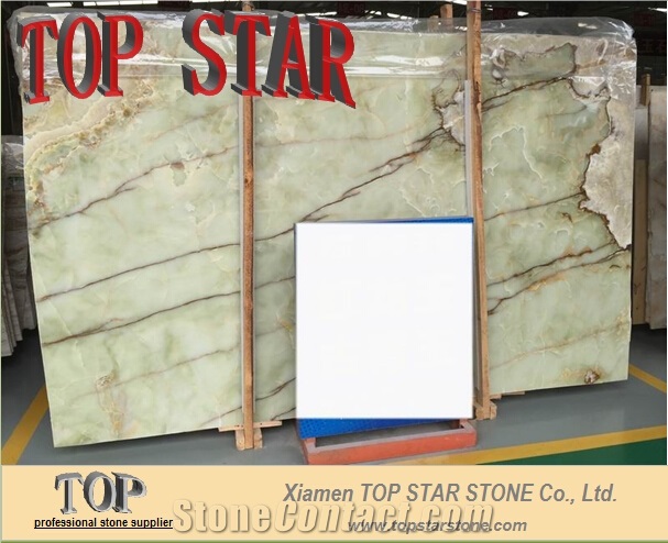 Luxurious Home and Hotel Decoration , Light Green Onyx Slabs & Tiles