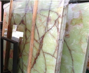 Pakistan Polished Green Onyx Marble Wall Tile, Ab Barik Green Onyx Slabs & Tiles