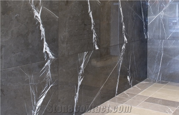 Pietra Grigio Marble - Suitable for Walls and Floor, Pietra Grey Marble Tiles & Slabs