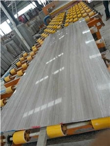 Chinese Pop Marble Wooden White Marble Slabs & Tiles or Interior & Exterior Decoration