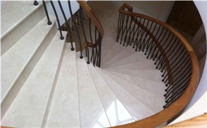 Crema Marfil Beige Marble Stone Stair Steps & Risers