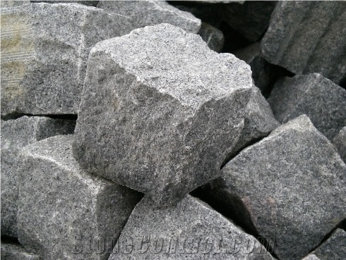 Outdoor Plaza / Patio / Garden Landscaping Cobble Stone,Cube Stone Floor Coving Paving Sets