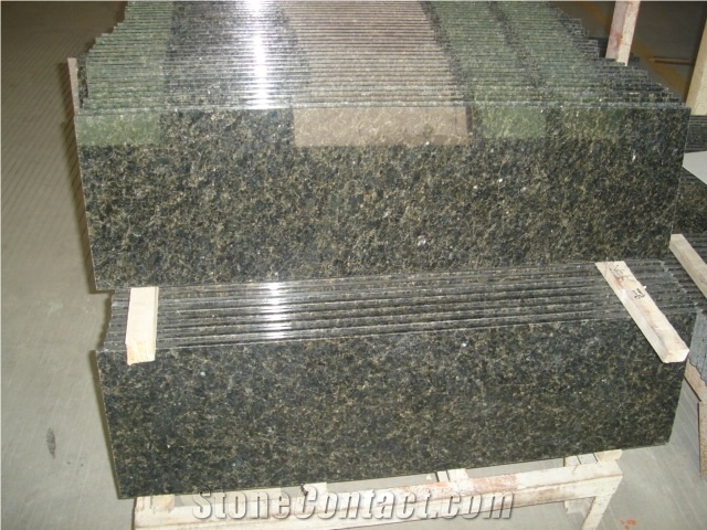 Verde Ubatuba Granite Slabs & Tiles Cut to Size Paving Tiles for Wall & Floor Covering