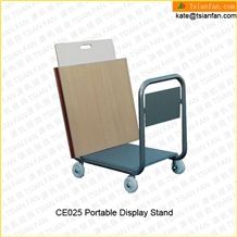 Ce025wheeled Portable Mosaic Mdf Display Rack