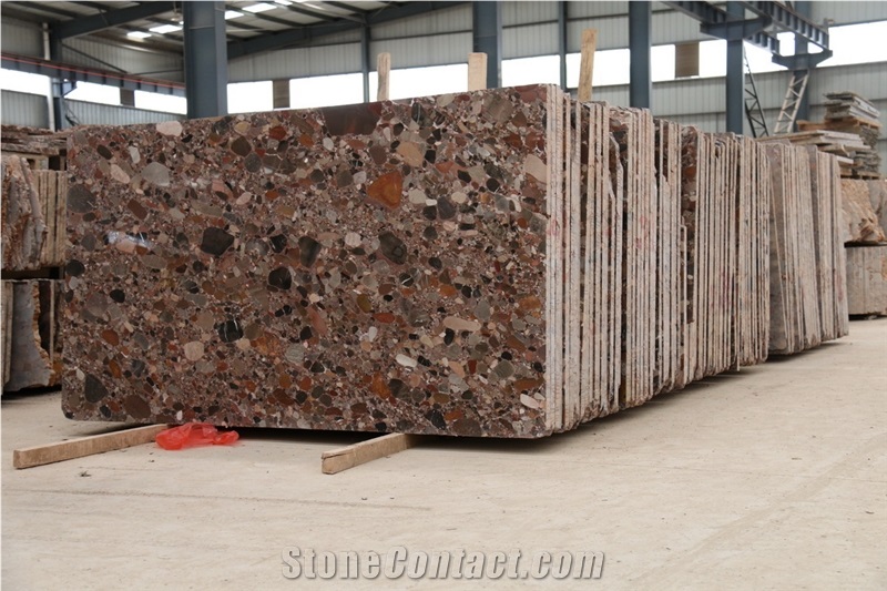 Natural Mix Red Color Marble Slabs