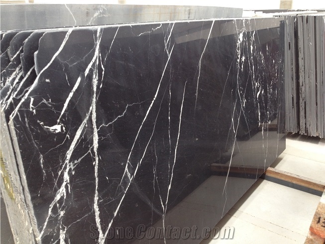 Black Marquina marble Tiles & Slabs, Nero Marquina Marble polished floor covering tiles, walling tiles  