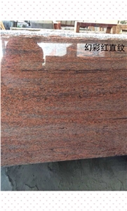 Multicolor Red Granite Slabs Tiles, India Red Granite