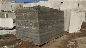 Titanium Travertine Block, Iran Brown Travertine