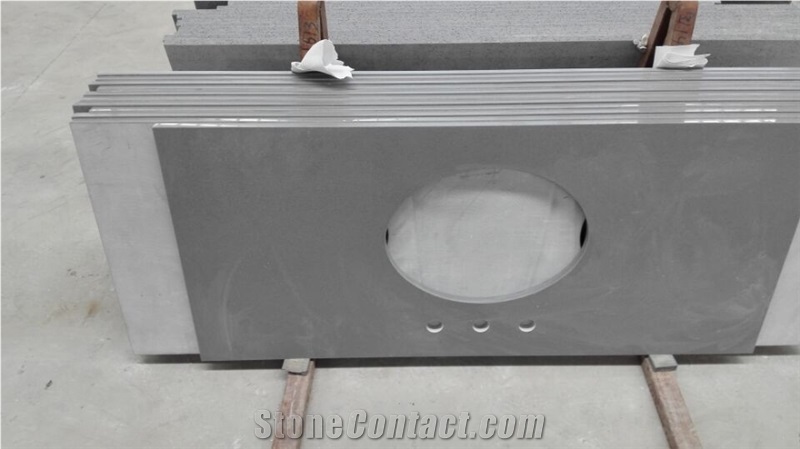 China Grey Artifical Quartz Stone Countertop,Chinese Manmade Stone,Bulding Products